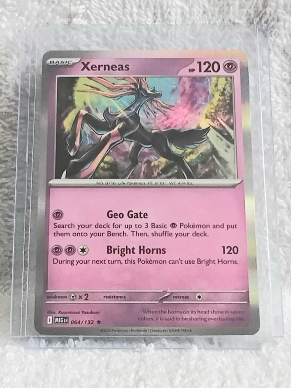 Mint 2025 Pokemon Xerneas Rare ☆ Holo Card 064/132!!
